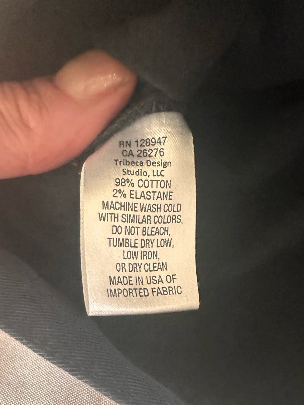 Nili Lotan Shon Cotton Pants, size 2 MIDNIGHT BLUE - Picture 8 of 12